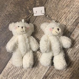 NWT!! Blushing Teddy bear earrings 🧸 🧸